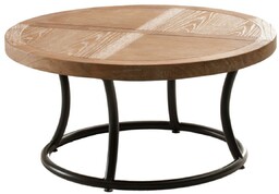 Stolik okrągły Kendari natural 90cm, 90 x 46 cm