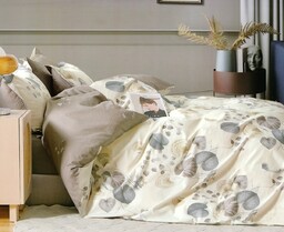 Pościel z satyny bawełnianej w liście monstery SB-1814