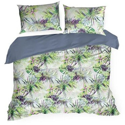 EUROFIRANY Pościel Rommy 200 x 220 cm Jasnozielono-biały