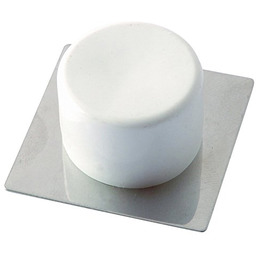 BRINOX Stoper do drzwi mały tatuaż ścienny 2 x 4,1 x 4,1 cm biały