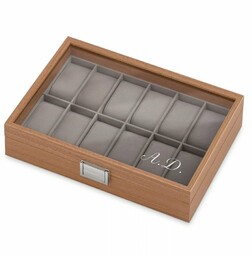 Szkatułka drewniana kuferek na zegarki z grawerem dla gentlemana