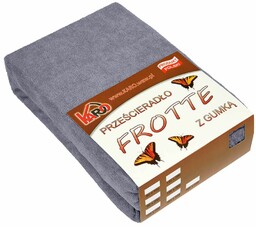 KARO Prześcieradło frotte z gumką 80x200 grafitowe 070 grube 200g/m2