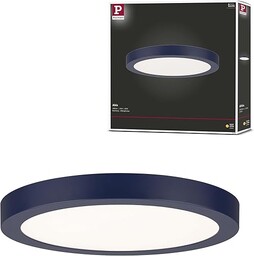 Paulmann 70986 panel LED Abia 300mm, ciepłobiały okrągły w zest. 1x22 W lampa sufitowa Granatowy matowy tworzywo sztuczne 2700 K