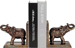 Końce do książek ze słoniem na półki, dekoracyjne podpórki do książek do ciężkich książek, urocze podpórki do książek wytrzymałe, dekoracja regału w stylu vintage