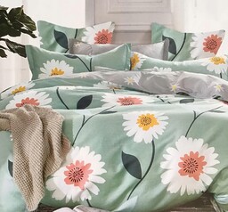 Pościel 160x200 Dwustronna Bawełna Satynowa Collection World Stokrotki