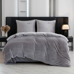 Pościel z MIKROFIBRY-MIŚ z haftem i lamówką PIF-03