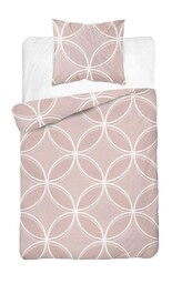 Detexpol Pościel bawełniana 140x200 różowa biała geometria 5247 B Bawełna 48