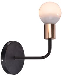Candellux SPILL 21-56528 kinkiet lampa ścienna czarny + mosiądz 1X60W E27