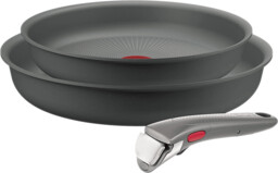 Zestaw patelni TEFAL Ingenio Halo L8019353 22cm 26 cm + rączka Szary