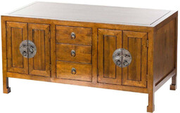 Komoda Ibuku 3szuflady + 4 drzwi, brown 126x55x65cm, 126 x 55 x 65 cm