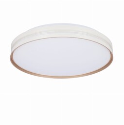 Candellux MONTANA LAMPA SUFITOWA PLAFON BIAŁY+ZŁOTY 24W LED 40 CM KLOSZ BIAŁY
