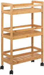 5five Simply Smart Mobilny regał kuchenny LINHA, 3 poziomy, bambusowy