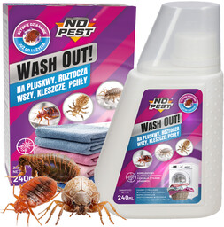 Środek do prania na roztocza, jaja pluskiew, wszy, pcheł, kleszczy na pościel, zabawki, ubrania Wash Out! No Pest 240ml