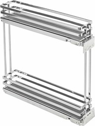 GTV - Organizer kuchenny MOVIXPRO wyposażenie cargo wysuwany system regałów szerokość zewnętrzna 150 mm 2 półki bez szyn antracyt