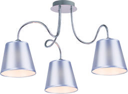 Candellux LUK 33-70746 plafon lampa sufitowa abażur 3x40W E14 chrom 60cm