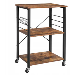 Szafka Kuchenna Regał na Kółkach Loft Vintage Rustykalny Wózek do Kuchni