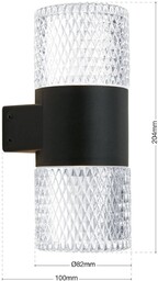 ORION Kinkiet zewnętrzny LED Monido, czarny, aluminium, nowoczesny