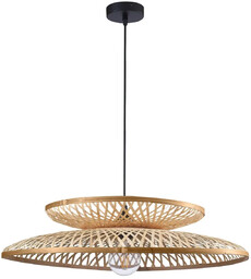 Polux Bambusowa lampa wisząca Bali 329103 ekologiczna nad stół beżowa