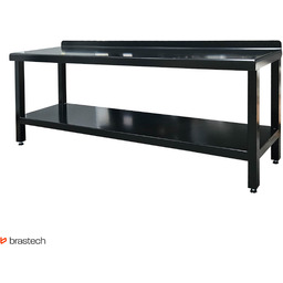 Stół warsztatowy 90 cm x 234 cm x 61,5 cm Blat stalowy 5 mm, waga 145 kg