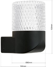 ORION Kinkiet zewnętrzny LED Monido, czarny, aluminium, nowoczesny