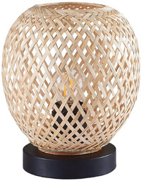 Polux Stołowa lampka ażurowa Zanzibar 329202 do sypialni beżowa czarna