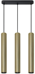 Polux Potrójna lampa wisząca Lungomare 326164 metalowe tubki złote