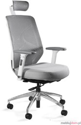 Fotel ergonomiczny HERO Unique Pełna Tkanina Biały, Szary jasny