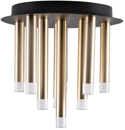 Polux Lampa sufitowa metalowa Glam 326645 na korytarz czarna złota