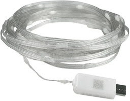 Polux Łańcuch świąteczny girlanda 324405 LED 10W RGB USB z pilotem przezroczysty