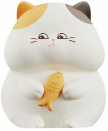 Polux Lampka nocna do pokoju dziecięcego Gatto 327642 LED 1W 3000K+RGB kot biała