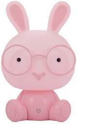 Polux Lampka dziecięca stolikowa KRÓLIK 327178 LED 2,5W USB różowa