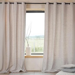 HomeMaison.com Zasłona termiczna, zasłona zaciemniająca, lniana zasłona, 140 x 260 cm