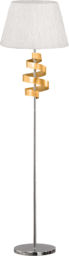 Candellux DENIS 51-23506 lampa podłogowa chrom złoty abażur 1X60W E27 41cm