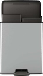CURVER DECO DUO BIN kosz na śmieci, tworzywo sztuczne, srebrny metalik, 2 x 26 l