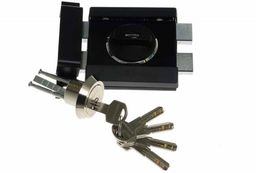 Zamek nawierzchniowy Gerda TYTAN ZX 1000 czarny satyna atest kl. C, 4 klucze, uniwersalny