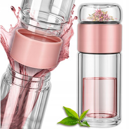 Butelka Szklana Termiczna Kubek Z Zaparzaczem Termos Na Gorące Napoje 250Ml