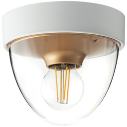 Plafon NOOK wys. 15cm E27 IP44 biały/złoty 7970