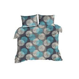 Darymex Pościel z kory 160x200 kółka szara turkusowa 1502N