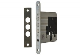 Zamek atestowany GERDA ZW 550 na wkład, 3 bolce, klasa C, z zaczepem płaskim, ocynk srebrny