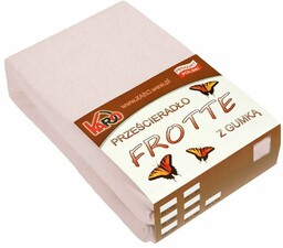 KARO Prześcieradło frotte z gumką 120x200 różowe pudrowe 064 grube 200g/m2