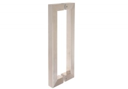 Pochwyt INOX dwustronny kwadratowy B-Harko 30x30x450x70 matowy, stal nierdzewna SS 304 kpl. śrub