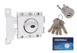 Zamek nawierzchniowy Gerda TYTAN ZX 1000 biały atest kl. C, 4 klucze, uniwersalny