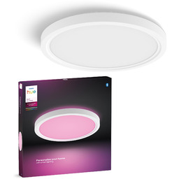 Inteligentny panel LED Philips Hue Devote, Białe i Kolorowe Światło (Ambiance), Okrągły 30 cm, 16.6 W, 2000 Lumenów, Biała Ramka do Wewnętrznego Oświetlenia Domu, Sufitu, Salonu, Kuchni, Przedpokoju.