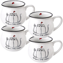 Kubek ceramiczny 300 ml 4 szt.