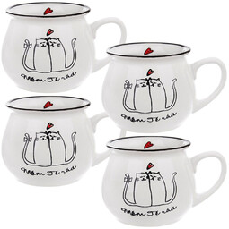 Kubek ceramiczny 300 ml 4 szt.
