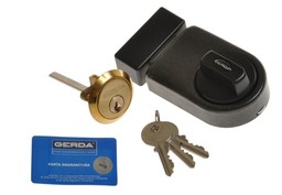 Zamek wierzchni Gerda ZN 100 grafit, 3 klucze
