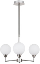 Candellux Lampa wisząca satyna 3x25W G9 klosz biały Logos