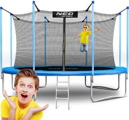 Trampolina ogrodowa 15ft/465cm z siatką wewnętrzną i drabinką Neo-Sport
