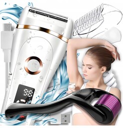 Depilator Maszynka Damska Do Golenia Elektryczna Masażer Roller Z Igłami