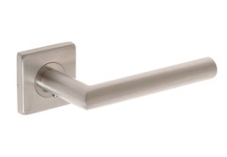 Klamka drzwiowa z tarczką kwadratową B-Harko L-TUBE stal nierdzewna
